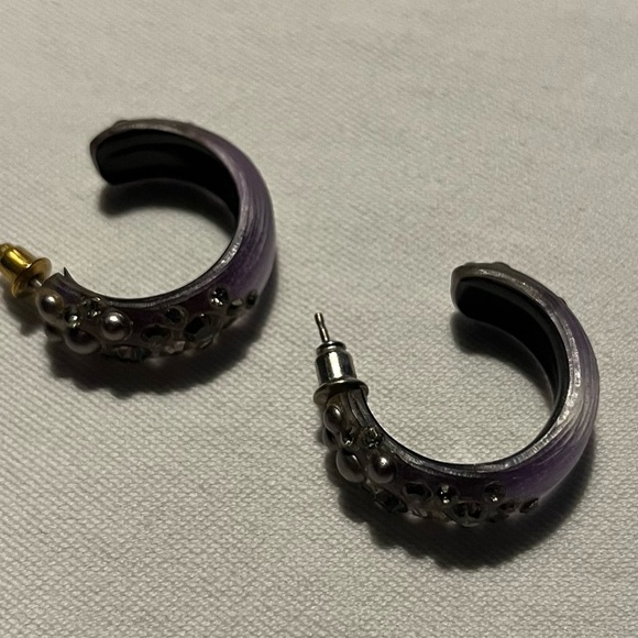 Alexis Bittar Purple Embellished Earrings - Picture 2 of 4